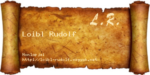 Loibl Rudolf névjegykártya