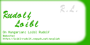 rudolf loibl business card